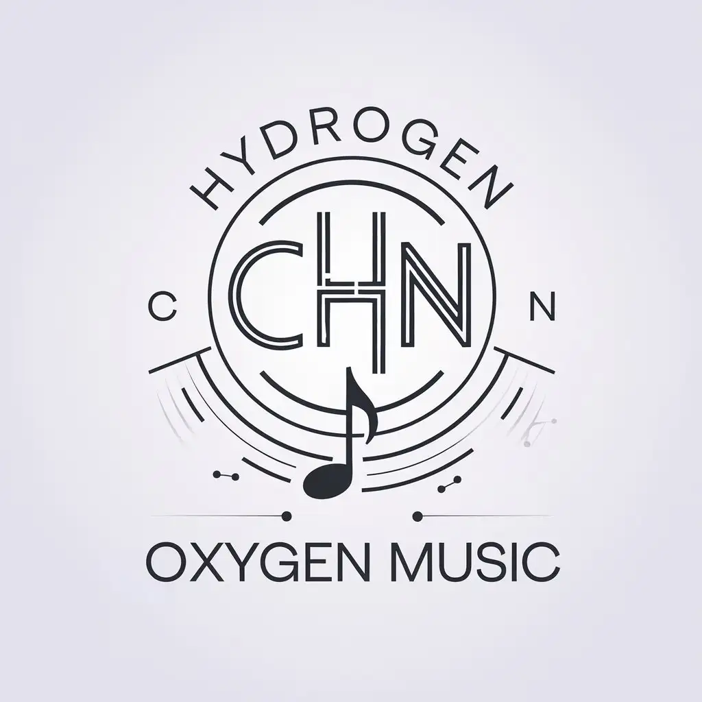 LOGO-Design-for-Hydrogen-Oxygen-Music-Minimalistic-Style-with-Highlight-on-C-H-N-and-Music-Studio