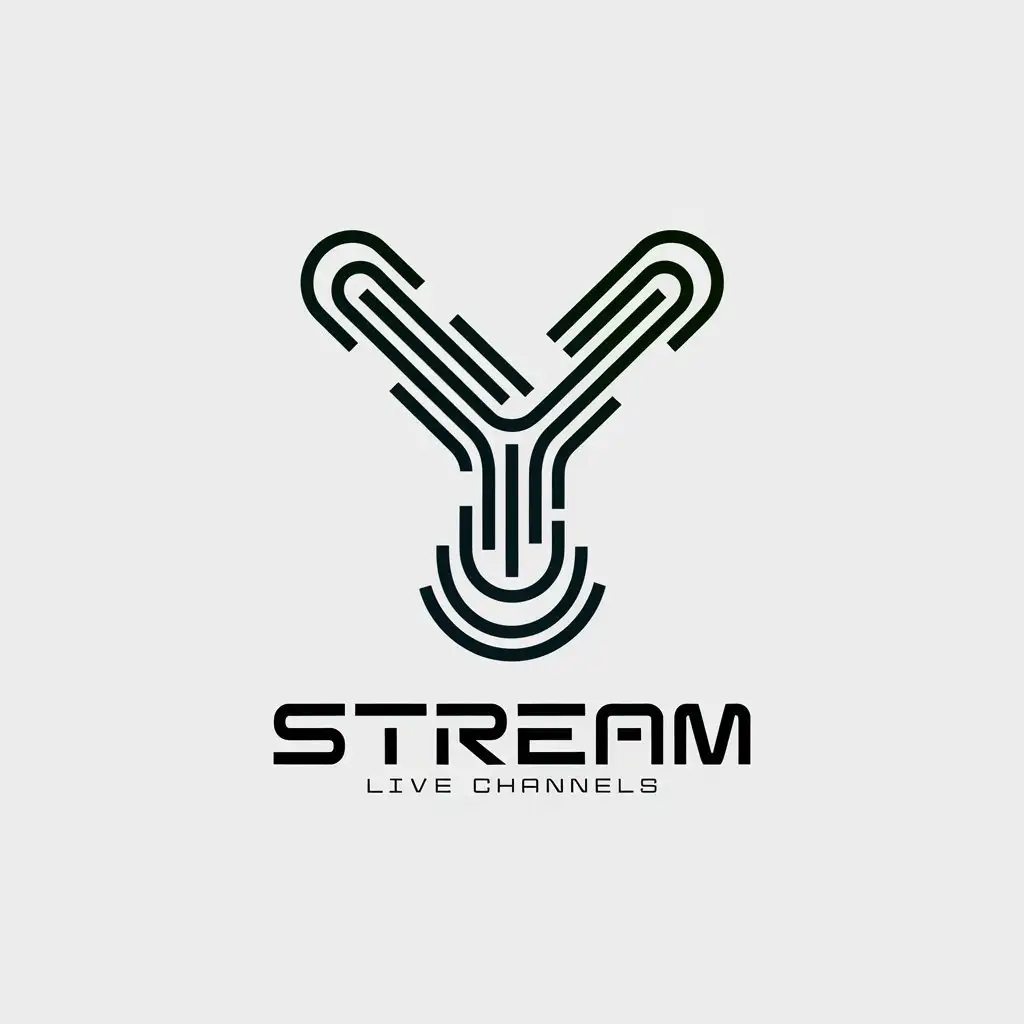 a vector logo design,with the text "Y", main symbol:Make a logo of letter 'Y' for a stream live channels app and make it look futuristic also,Minimalistic,be used in Entertainment industry,clear background