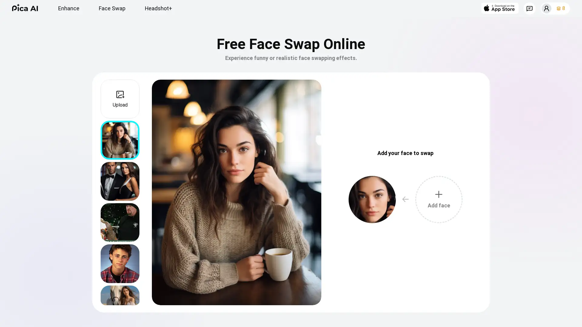 Instantly swap faces in photos and videos with AI precision.