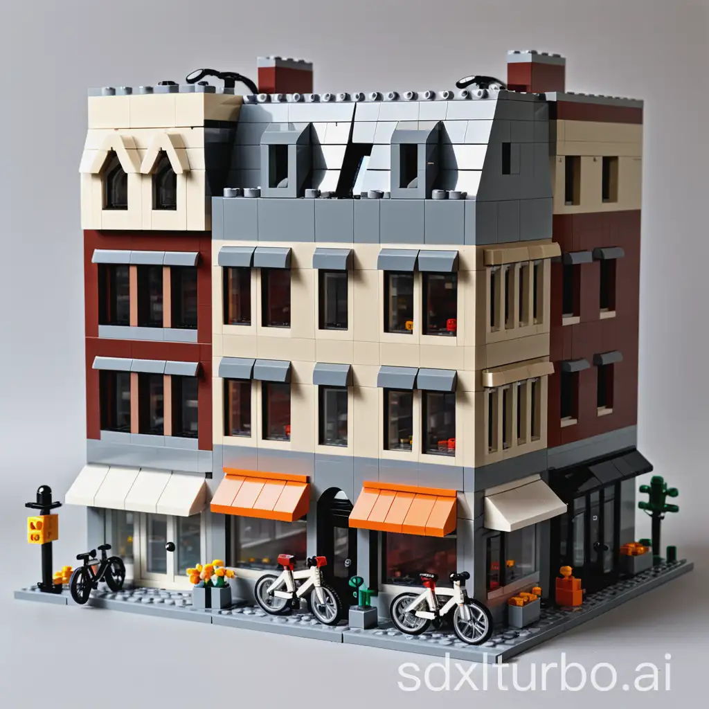 Charming-LEGO-Modular-Building-with-Bike-Shop-and-Butcher-Shop