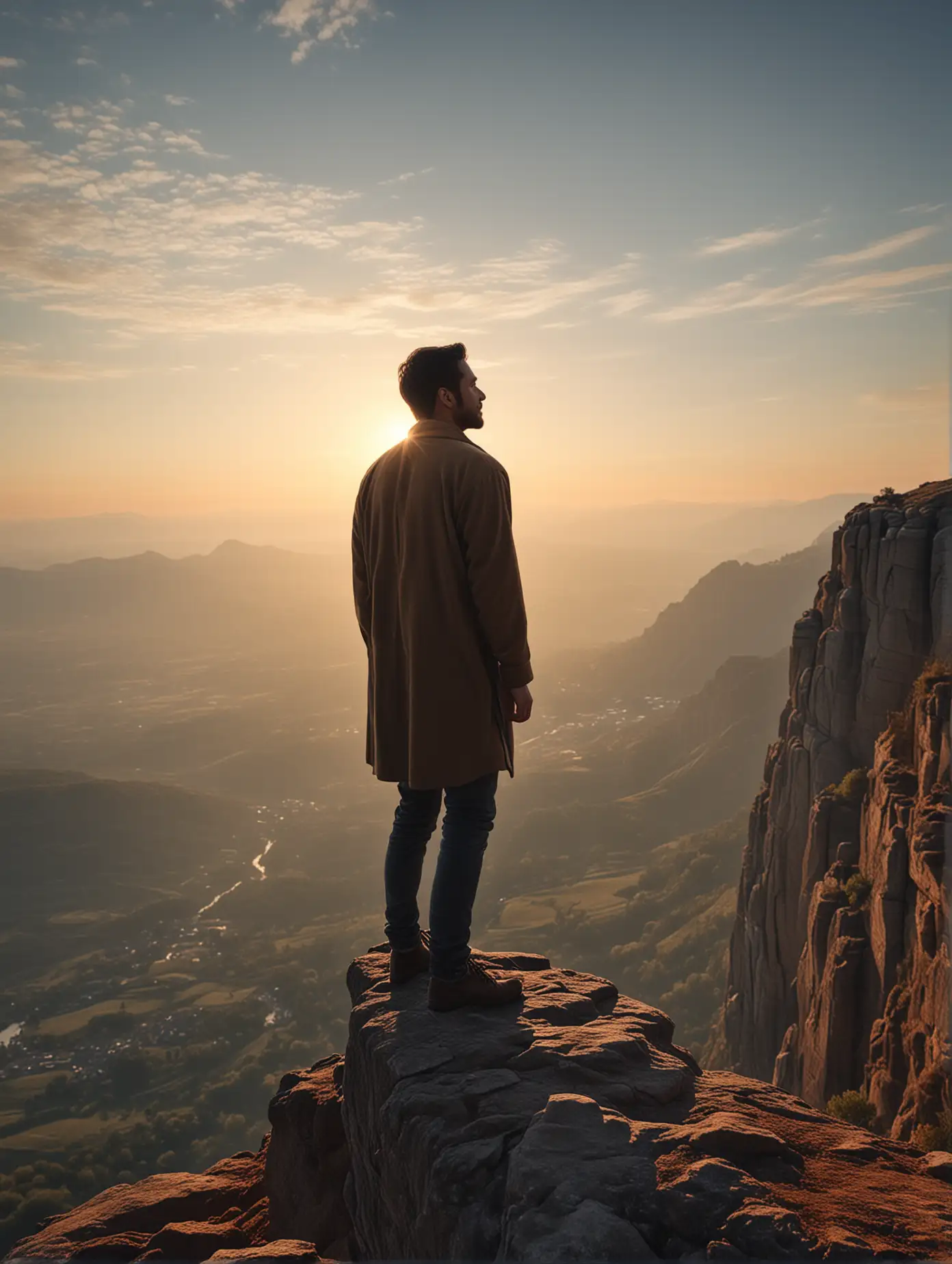 Christian-Man-Contemplating-Divine-Wisdom-at-Sunrise