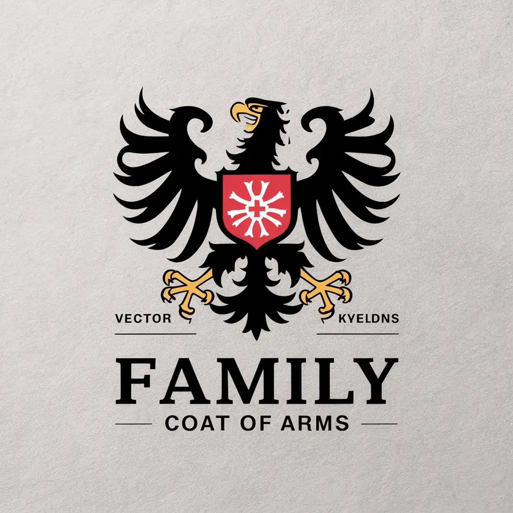 LOGO-Design-For-Family-Coat-of-Arms-Majestic-Eagle-Symbol-on-Clear-Background