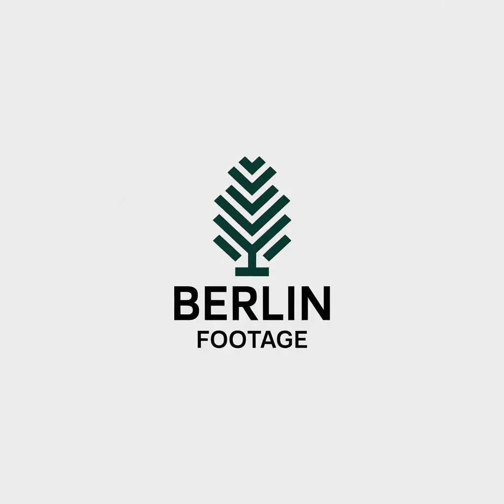 LOGO-Design-for-Berlin-Footage-Minimalistic-Tree-Symbol-with-Home-Family-Industry-Appeal