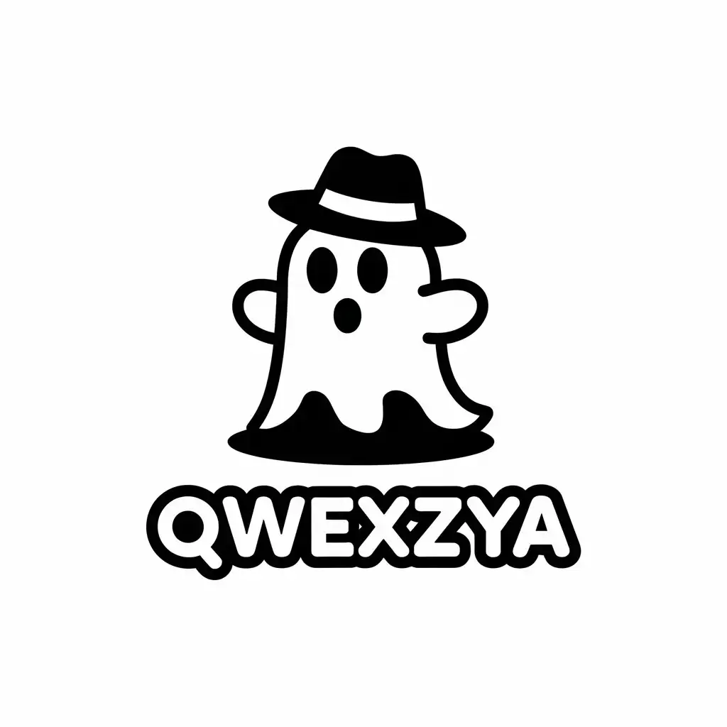 LOGO Design for Qwexzya Ghost Symbol on Moderate Clear Background