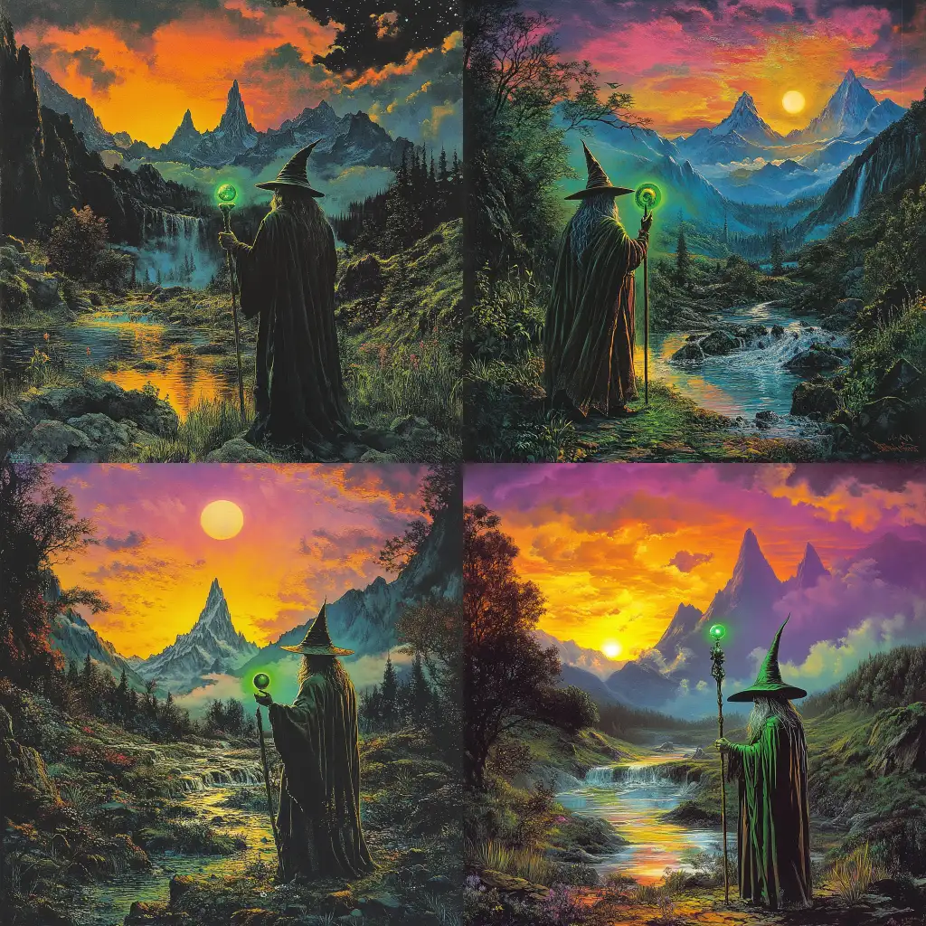 Wizard-in-Robe-with-Staff-and-Green-Orb-by-Stream-in-Lush-Fantasy-Landscape