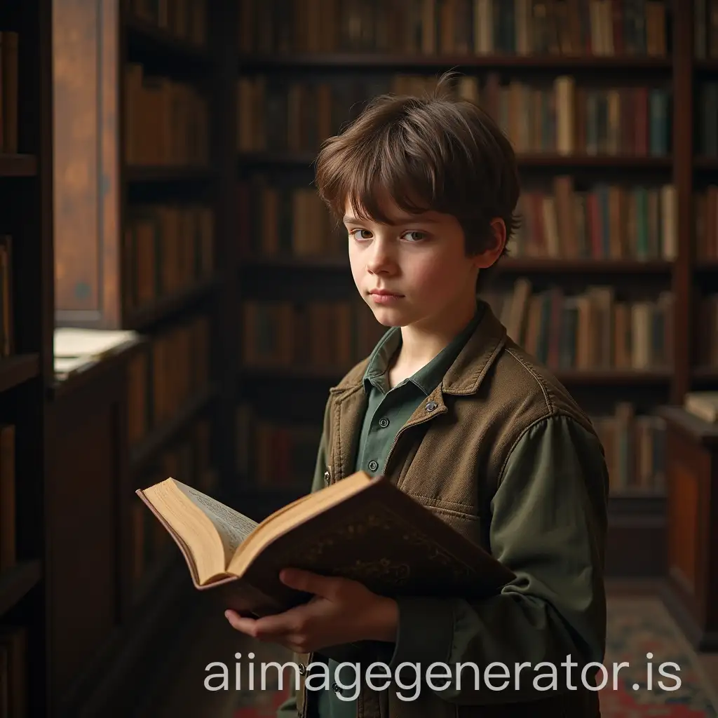 14YearOld-Boy-Holding-a-Book-in-an-Old-Library