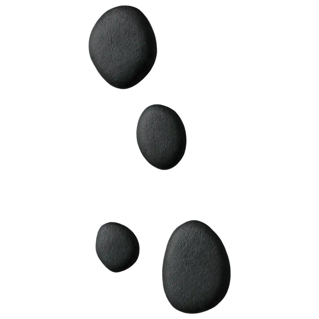 Two-Matte-Black-Stones-PNG-Elegant-Minimalism-in-Digital-Art