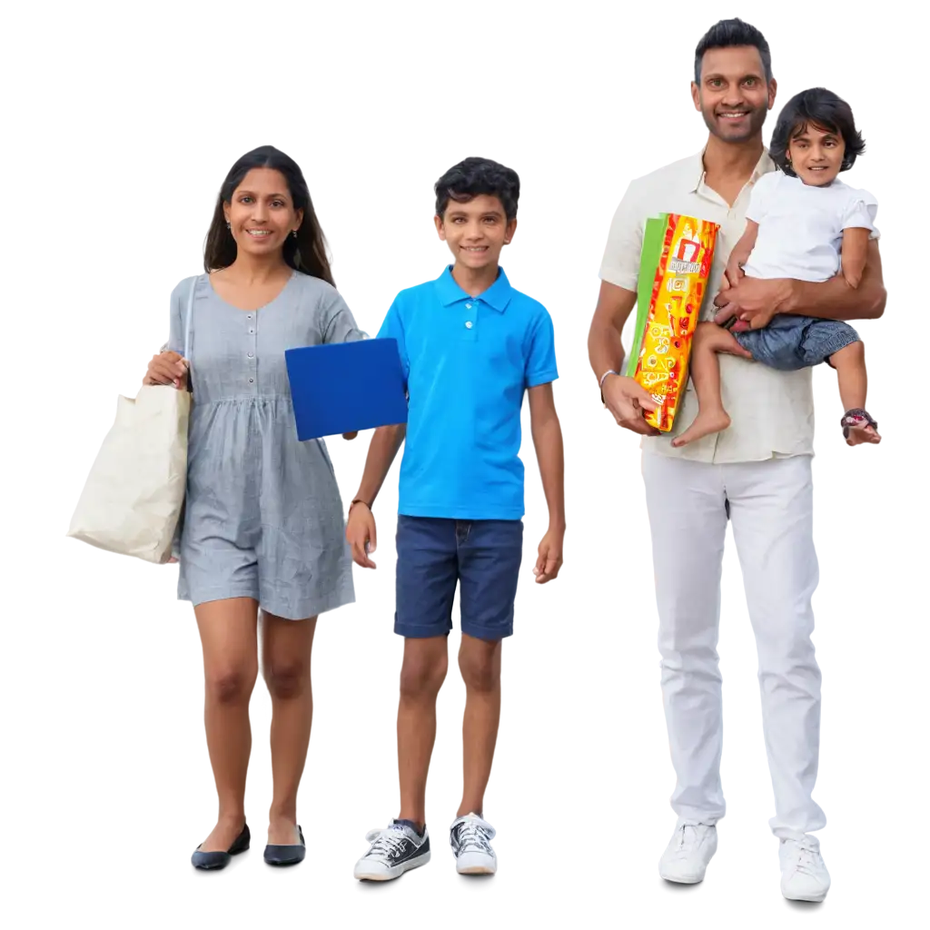 Happy-Indian-Family-with-Children-PNG-Image-Perfect-for-Personal-and-Commercial-Use