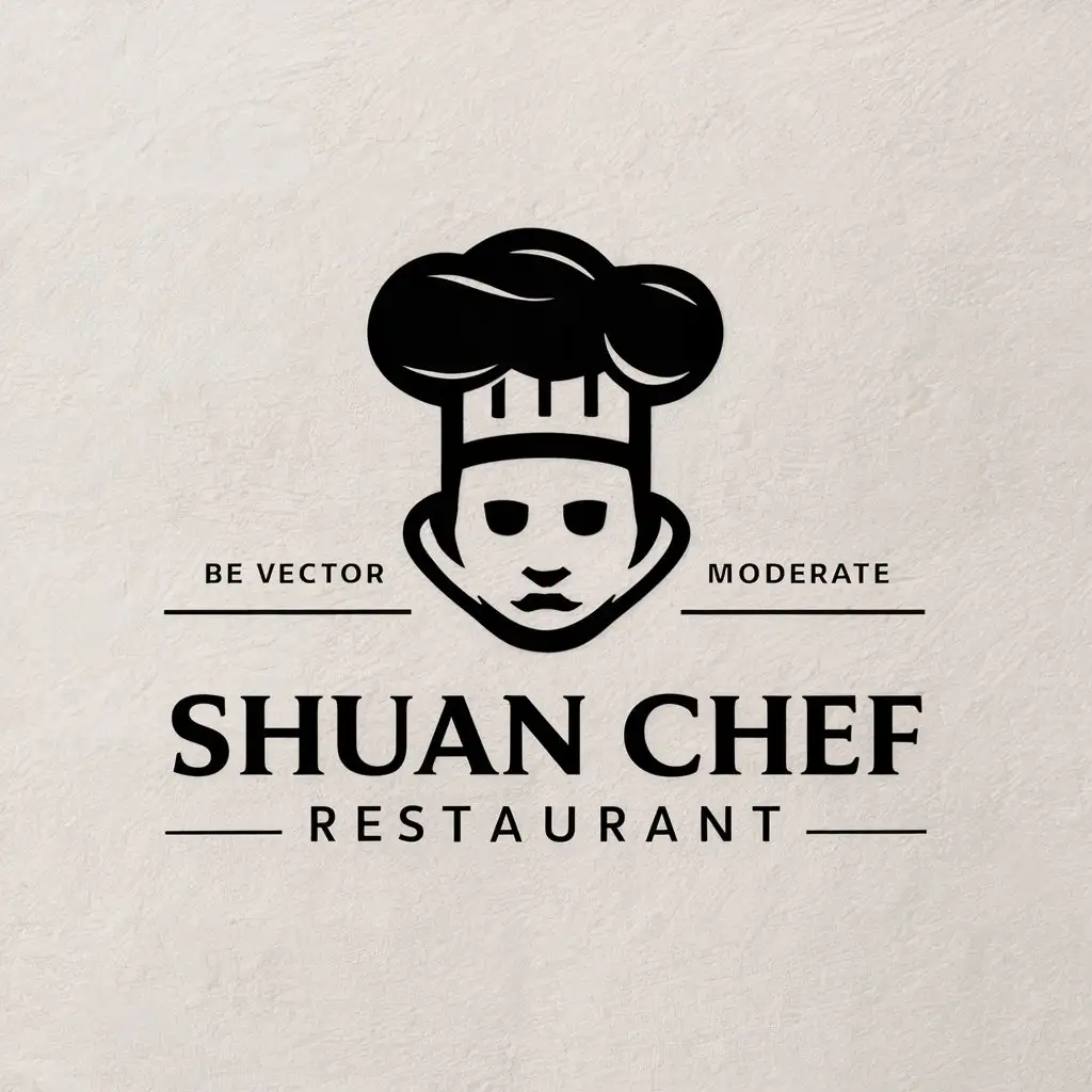 a vector logo design,with the text "Shuan chef", main symbol:cocinera,Moderate,be used in Restaurant industry,clear background