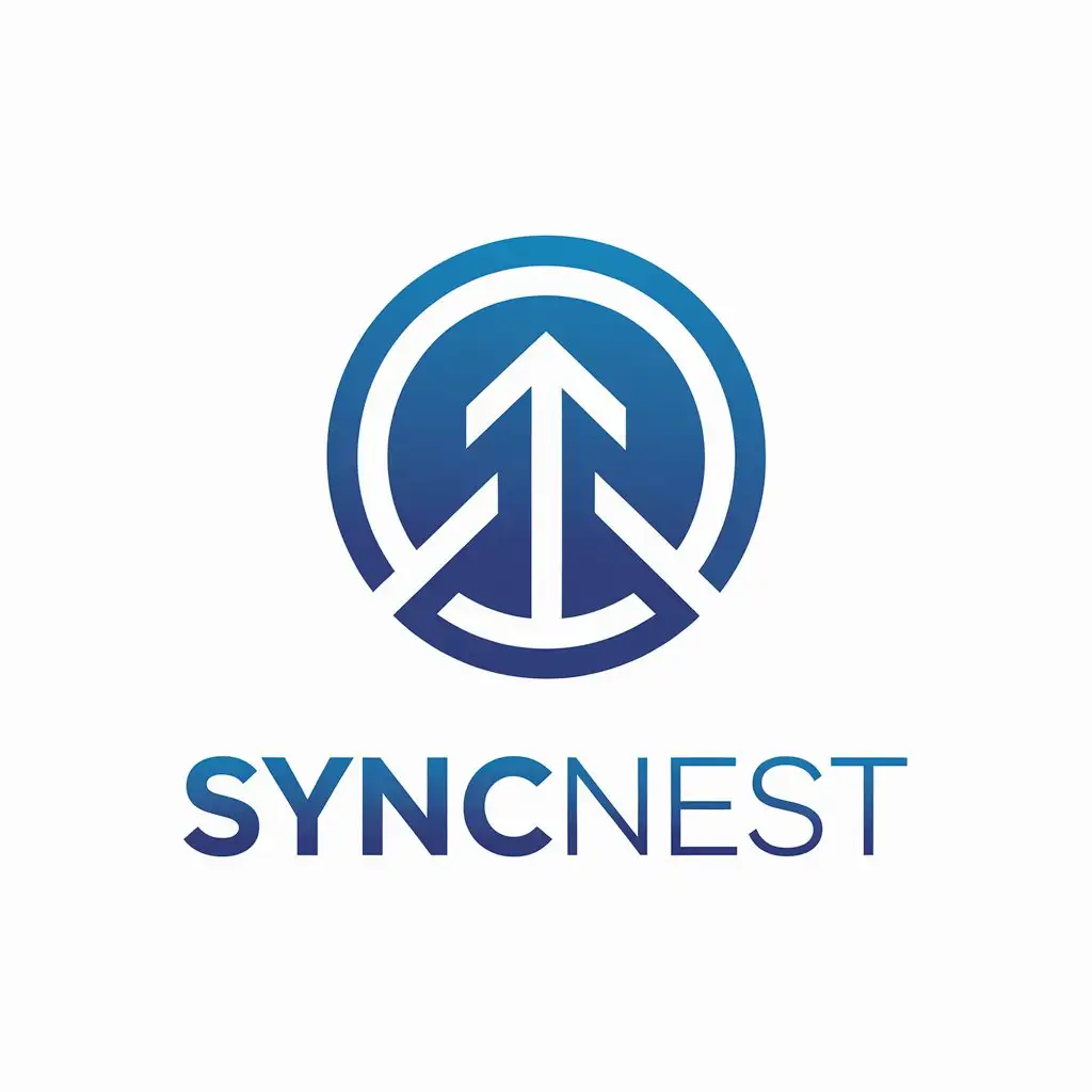 LOGO Design for SyncNest Modern Syncing Symbol in Technology Industry with Clear Background