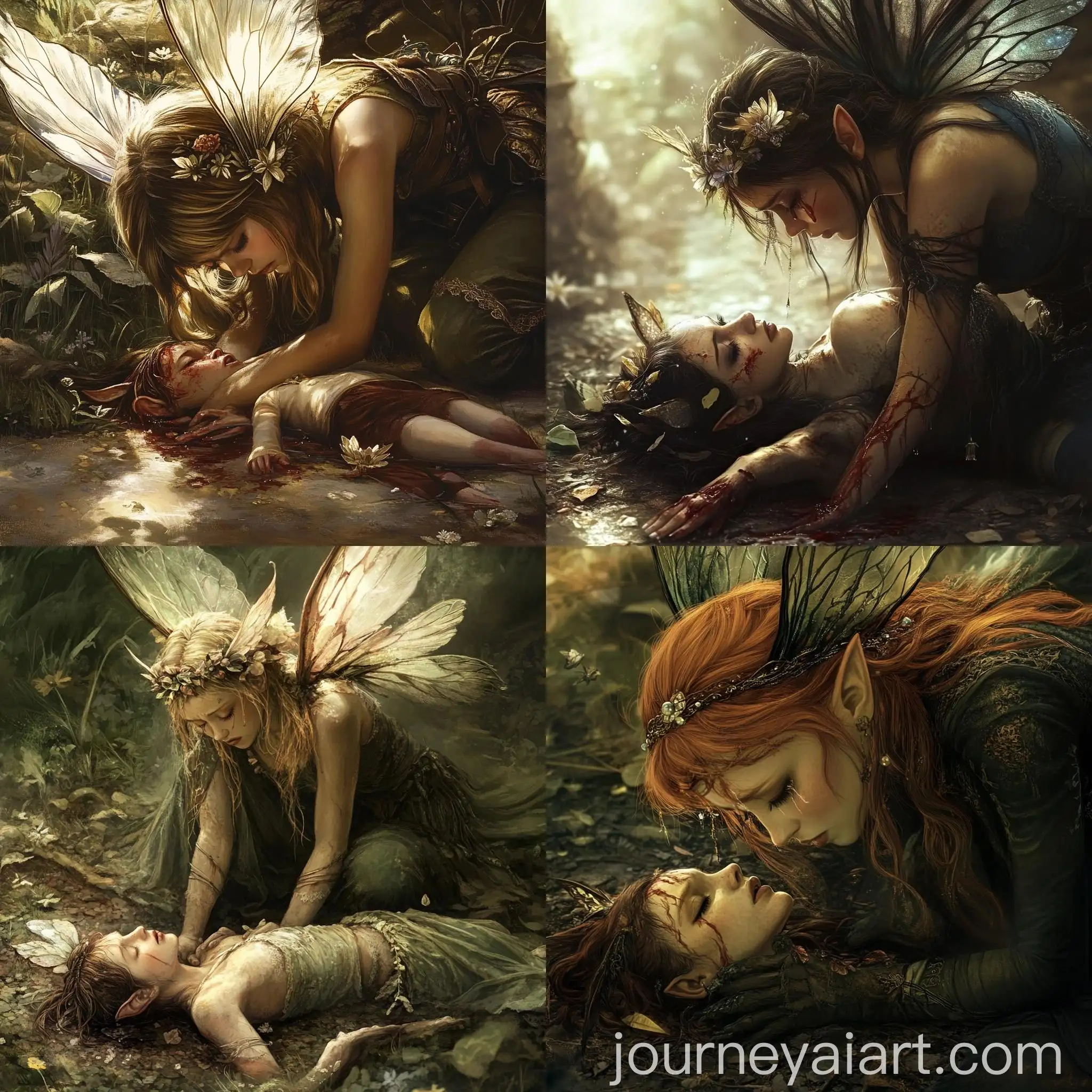 Grieving-Pixie-Mourning-Over-Fallen-Companion