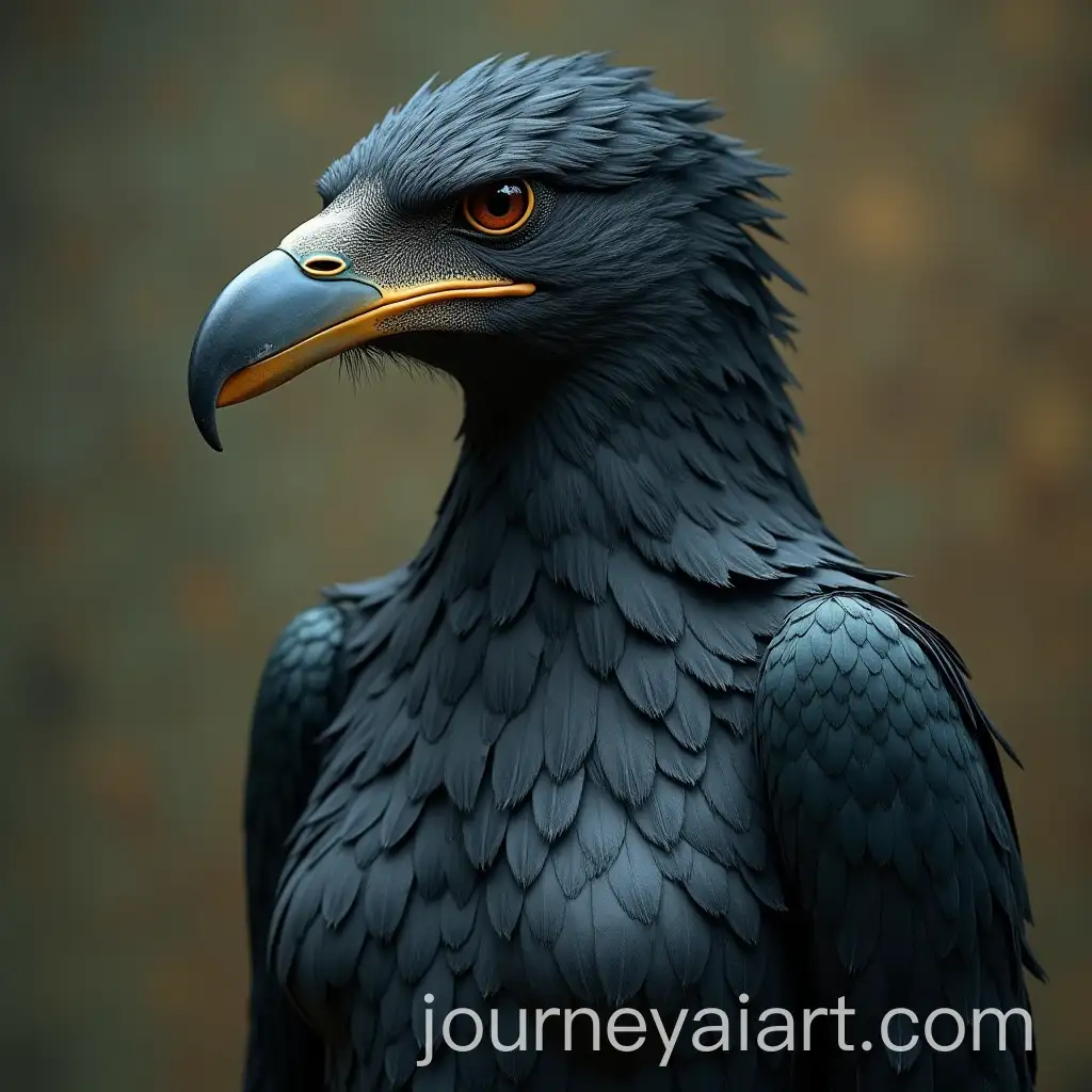 Majestic-Bird-Woman-with-Feathers-Human-Figure-with-Bird-Beak-and-Feathers