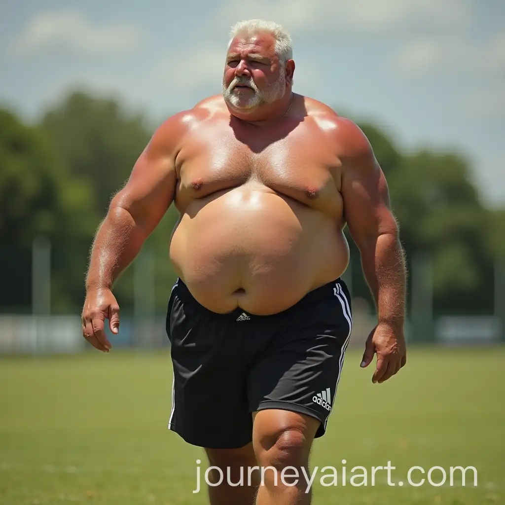 Overweight-Soccer-PlayerAI-Image-Prompt-Expansion-Grandpa-Stretching-on-the-Field