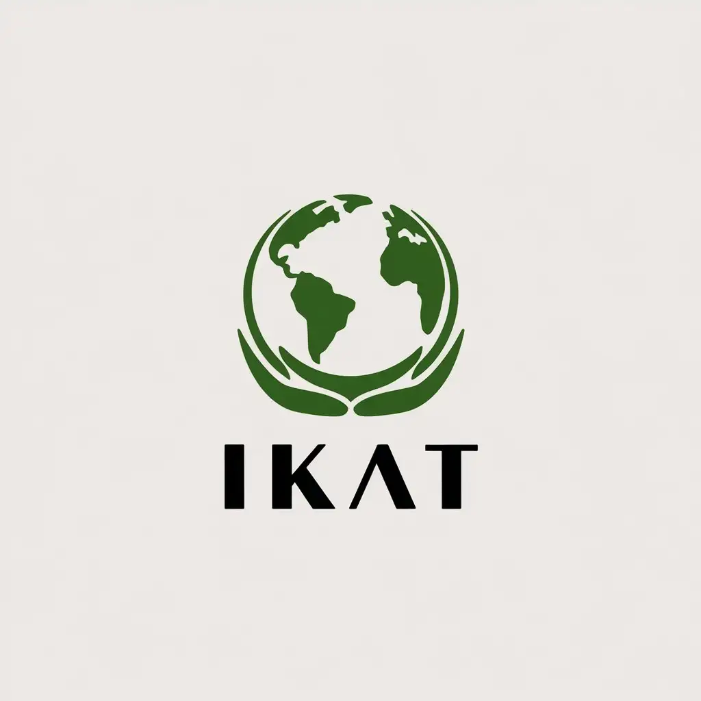 LOGO Design for Ikat Earth as a Living Organism in Ikat Style with Minimalist Approach and Clear Background