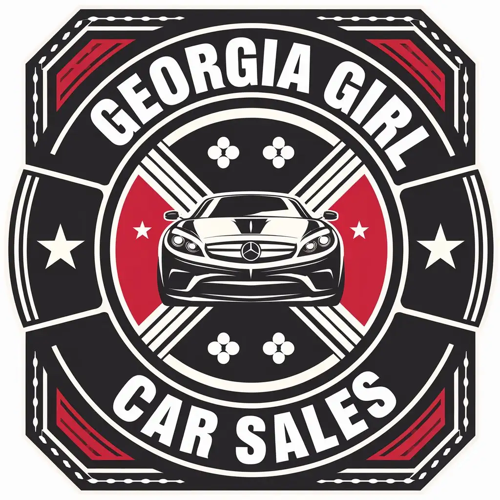 LOGO Design for Georgia Girl Car Sales Vector Car Symbol for Automotive Industry