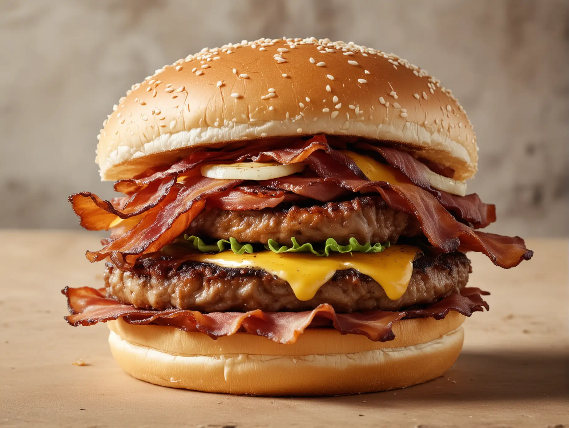 Delicious-Fast-Food-Bacon-Burger-with-Fresh-Ingredients