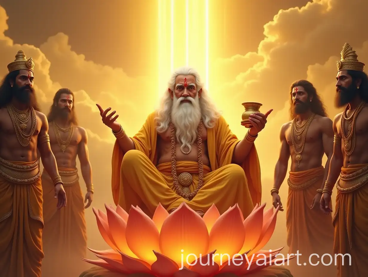 Celestial-Brahmaji-with-Devas-and-Asuras-in-Divine-Harmony