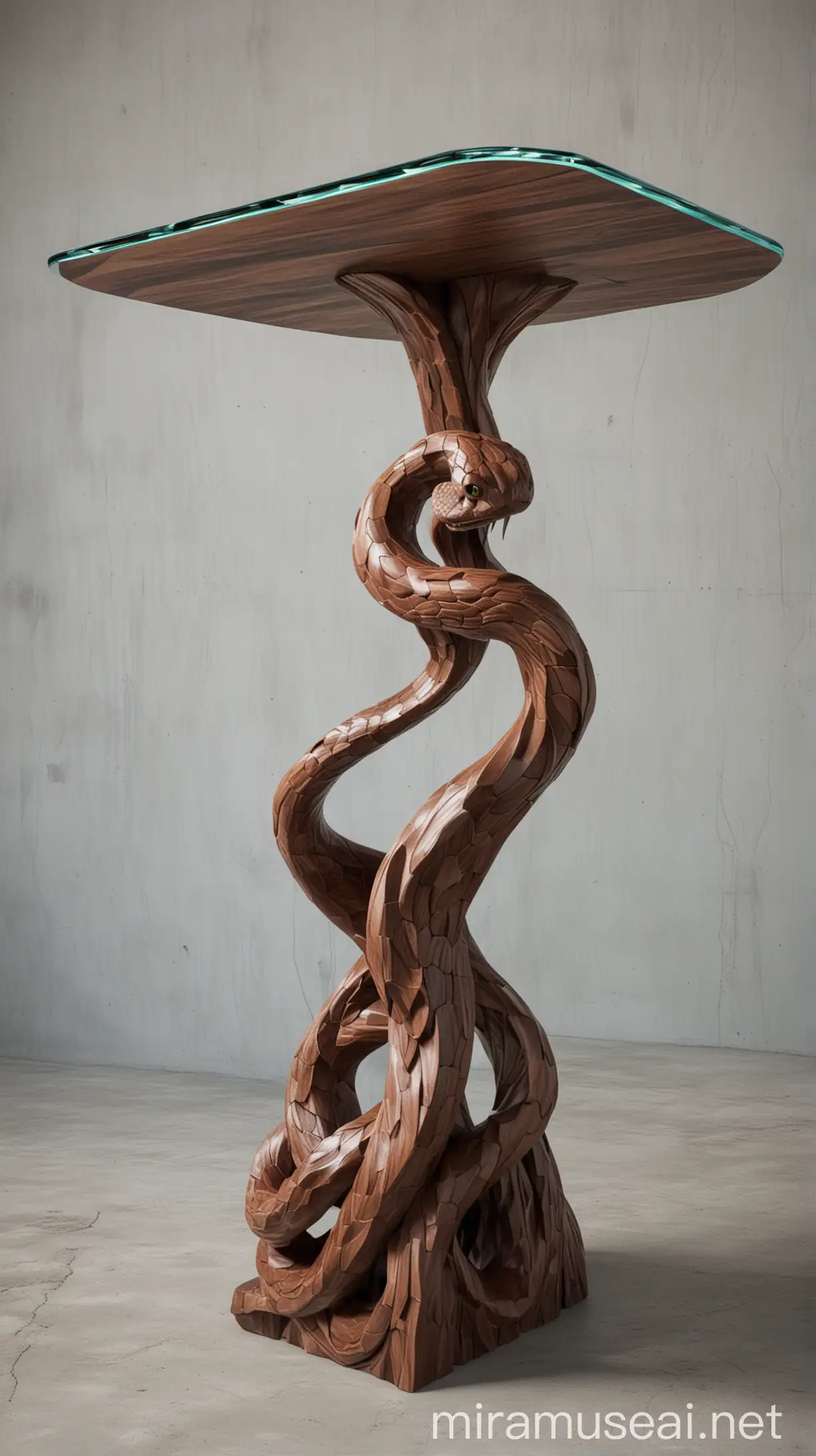 Elegant Table Design Inspired by Snake Patterns