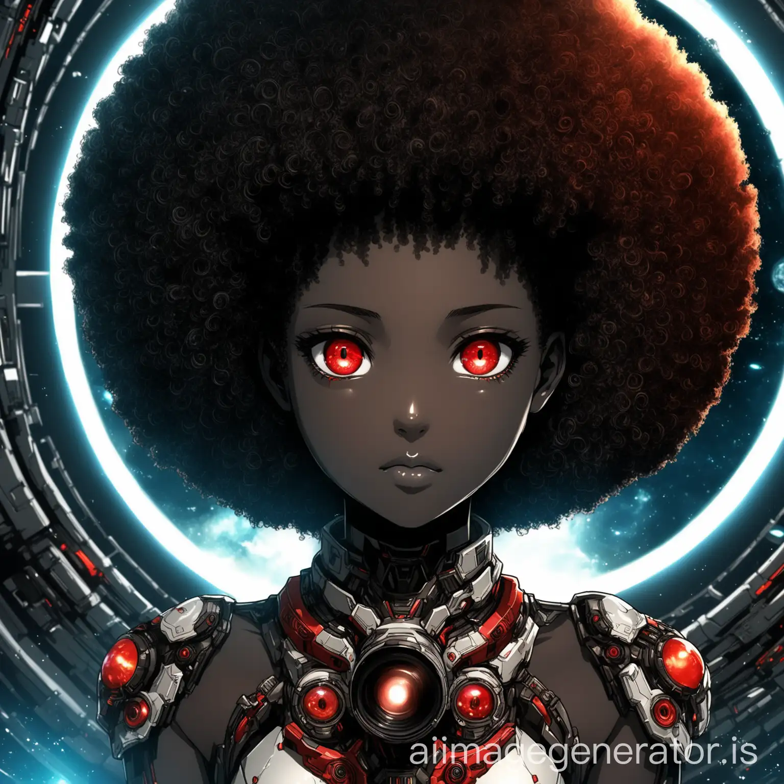 CloseUp-of-Beautiful-Female-Character-with-Afro-and-RedPupiled-Eyes-in-SciFi-Fantasy-Setting