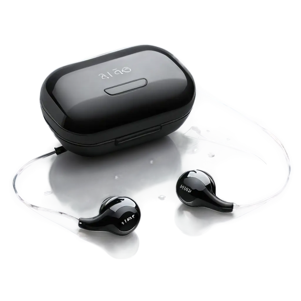 Transparent-Wireless-Earbuds-and-Case-Floating-in-Mist-HighQuality-PNG-Image