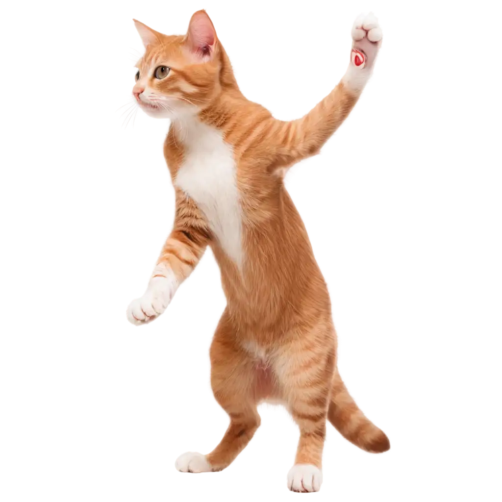 Photorealistic-Orange-and-White-Tabby-Cat-PNG-Playful-Pose-and-Curious-Expression