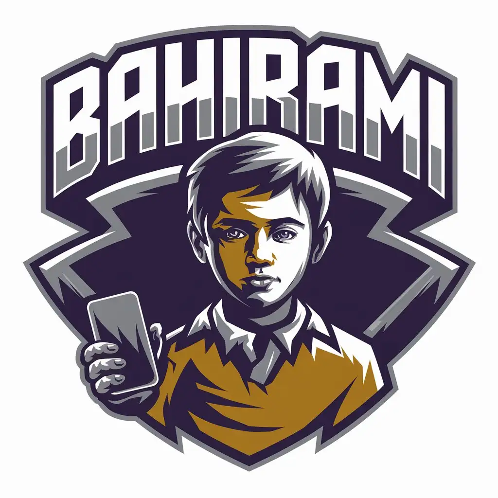 LOGO Design for Bahrami Boy with Mobile Phone Symbol in Technology Industry Theme