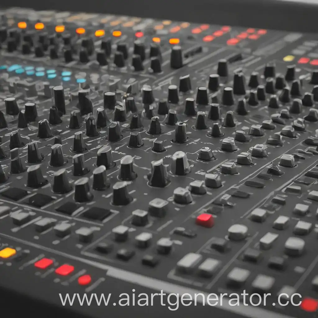 Professional-Sound-Mixing-Console-in-Studio-Setting