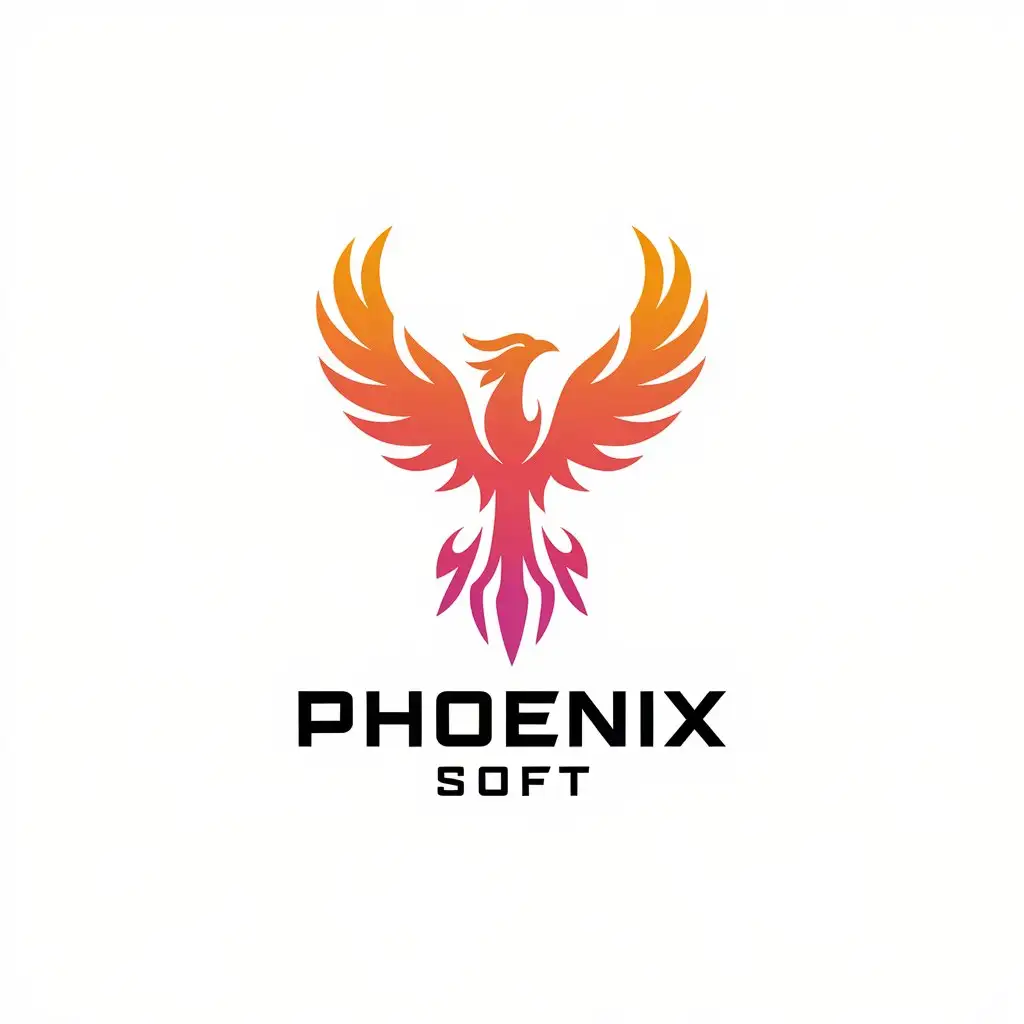 a vector logo design,with the text "Phoenix Soft", main symbol:Read the site phoenixsoft.ru and see which logo fits it.,Moderate,be used in Technology industry,clear background