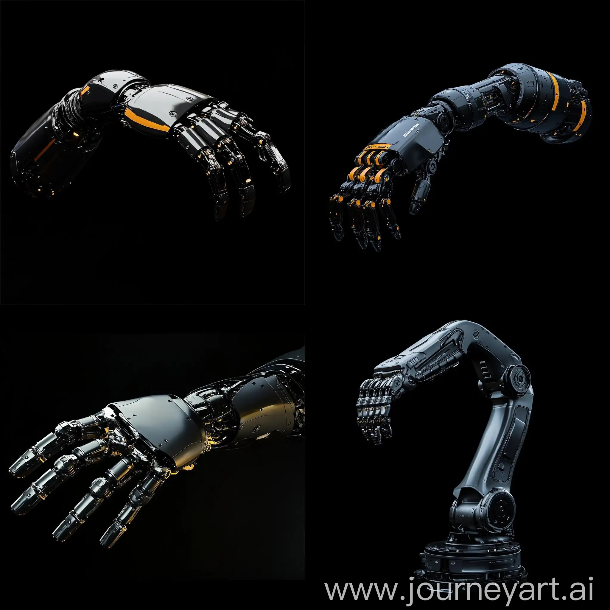 Realistic-Robot-Arm-on-Black-Background