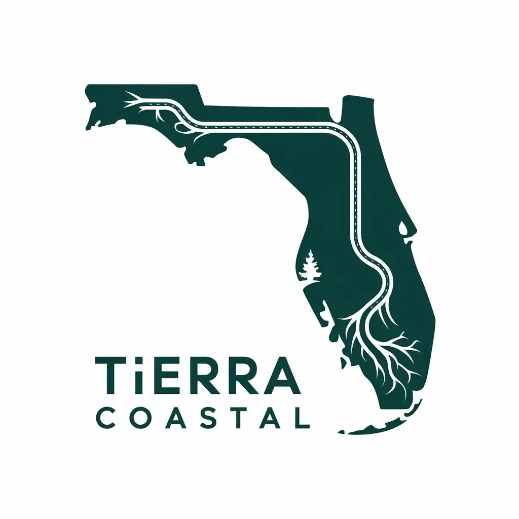 LOGO Design for Tierra Coastal Tree Roots and Roads Landscape in Florida for Construction Industry