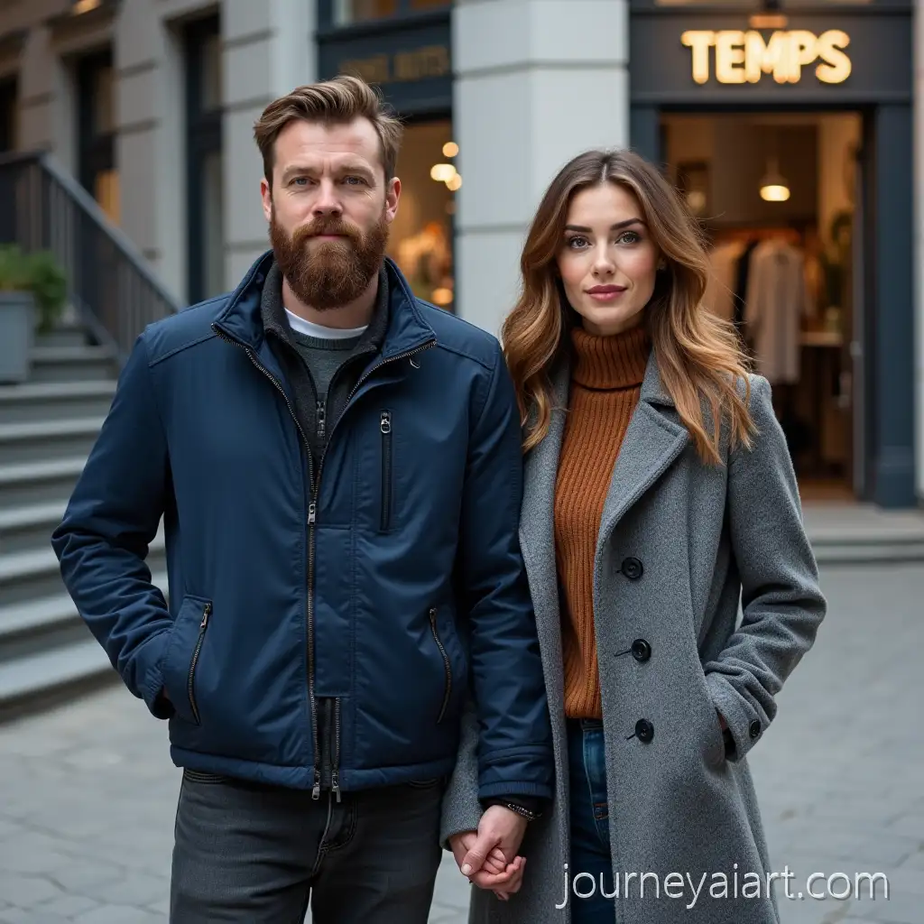 Couple-Holding-Hands-on-Street-NearCouple-Holding-Hands-Outside-Store-Store-with-Gray-Staircase