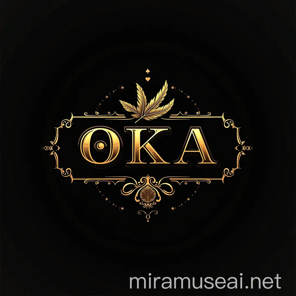 Luxurious Poker Token Logo Design with Elegant Feathered Writing