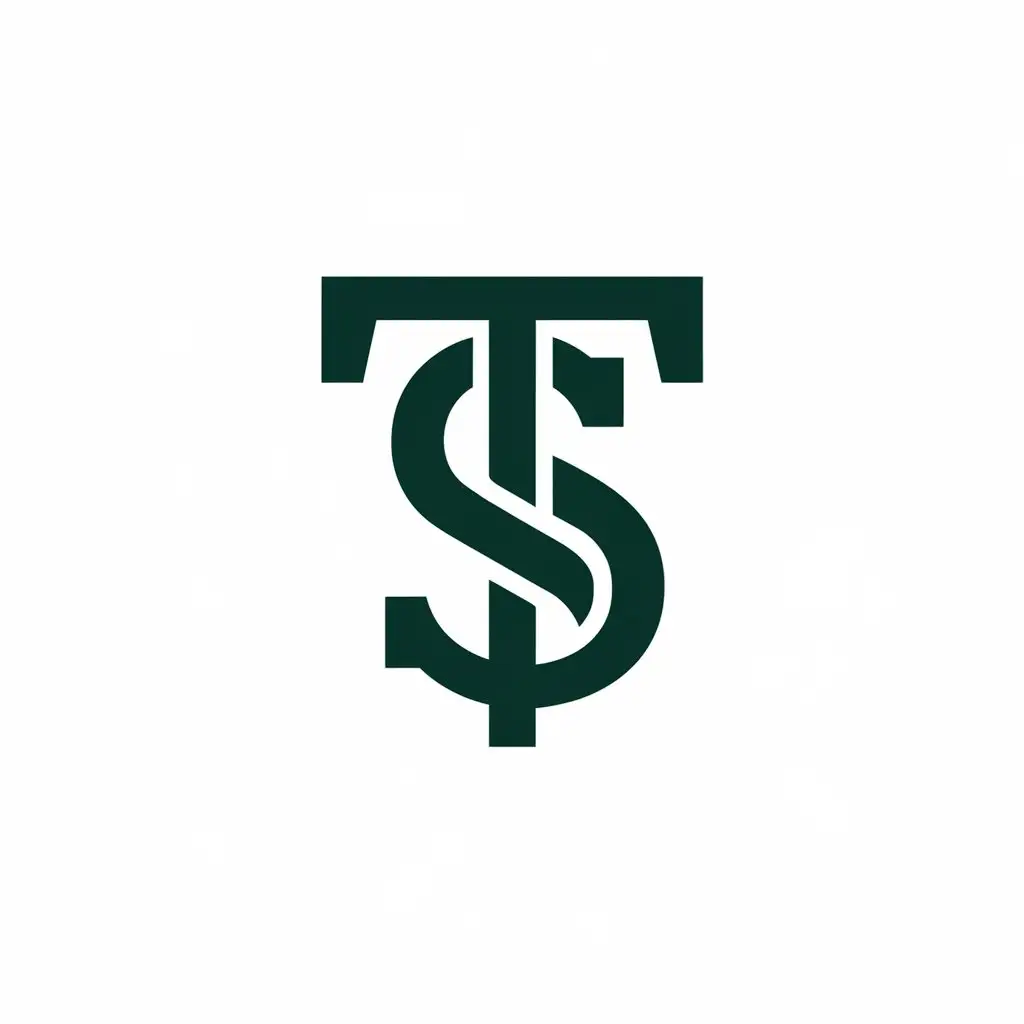 LOGO Design for T and S Vector Logo with Dollar Sign Inspiration for Finance Industry