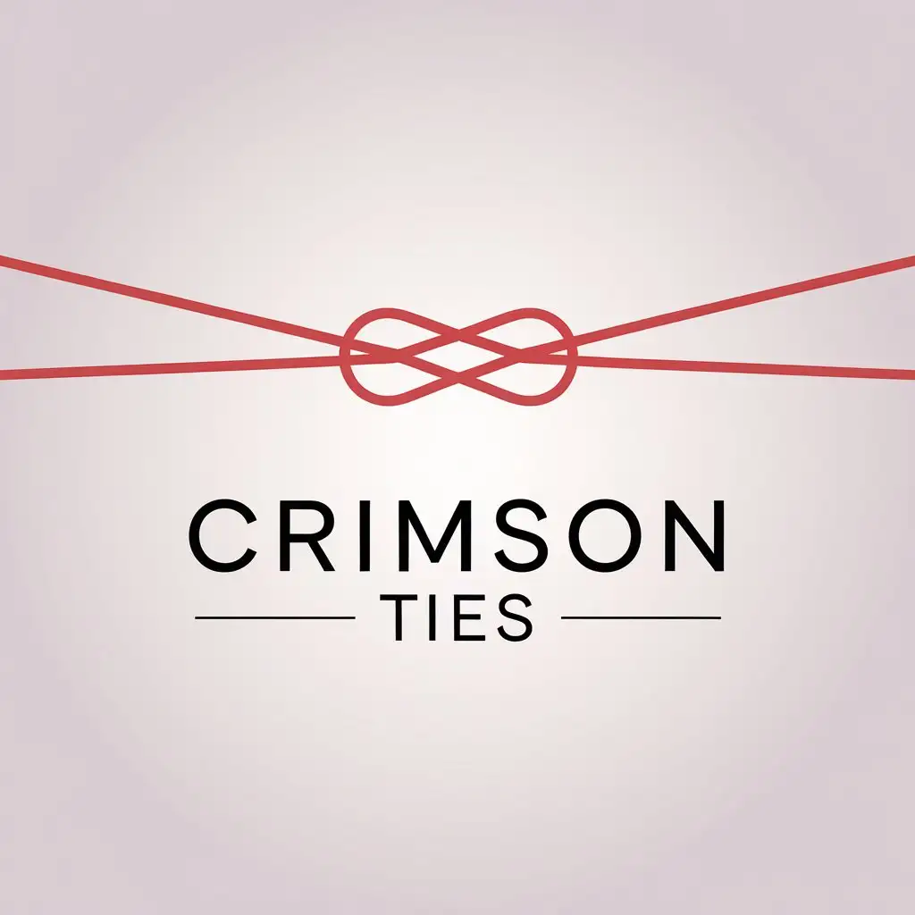 LOGO Design for Crimson Ties Red Strings with Minimalistic Theme and Clear Background