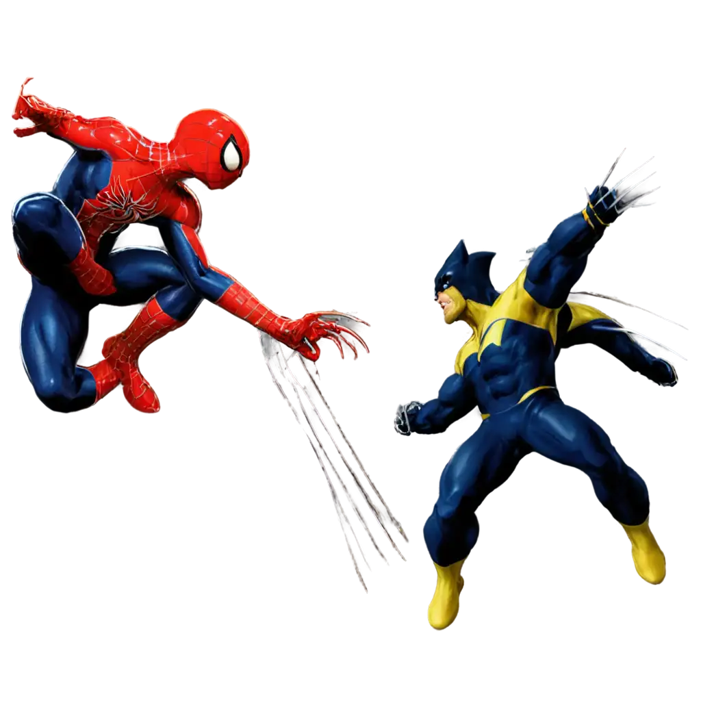 Spiderman-vs-Wolverine-PNG-Image-HighQuality-Artwork-for-Dynamic-Fan-Creations