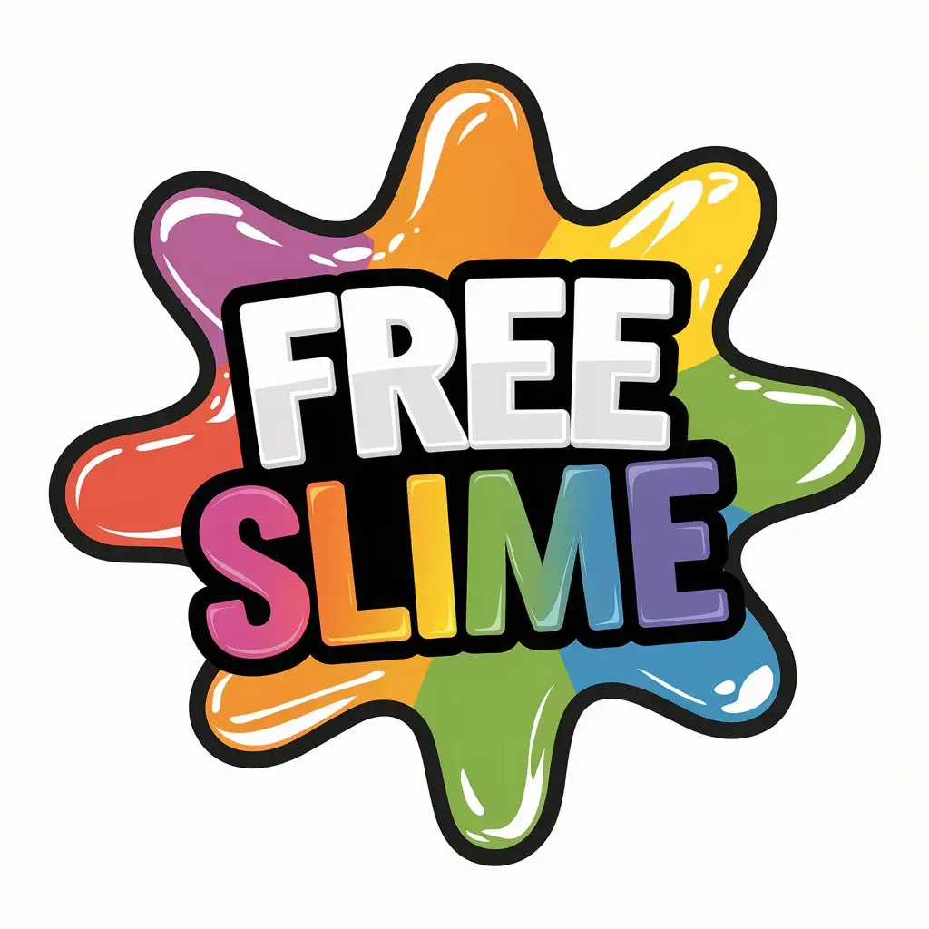 LOGO Design for FREE SLIME Colourful and Exciting Vector Logo with White Background