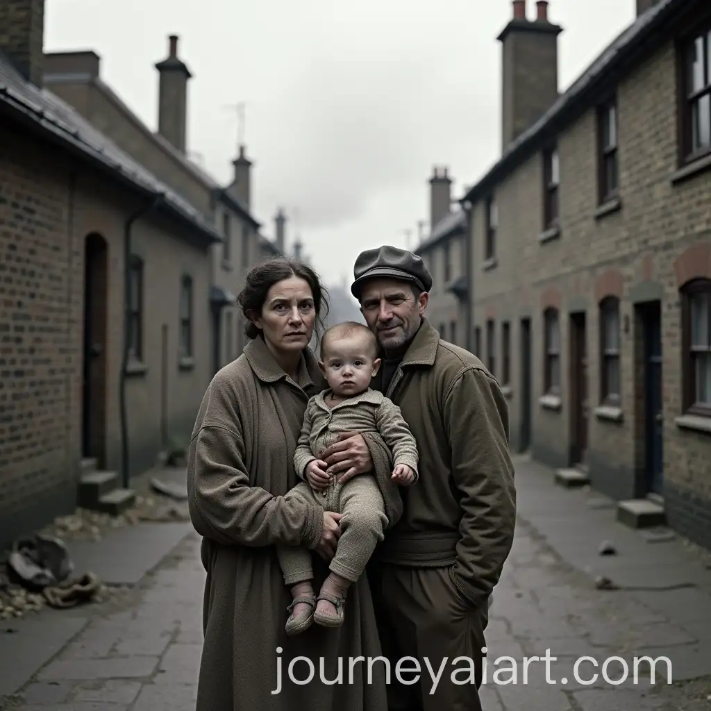 Baby-with-Family-in-1920s-London-Street-Depicting-Poverty
