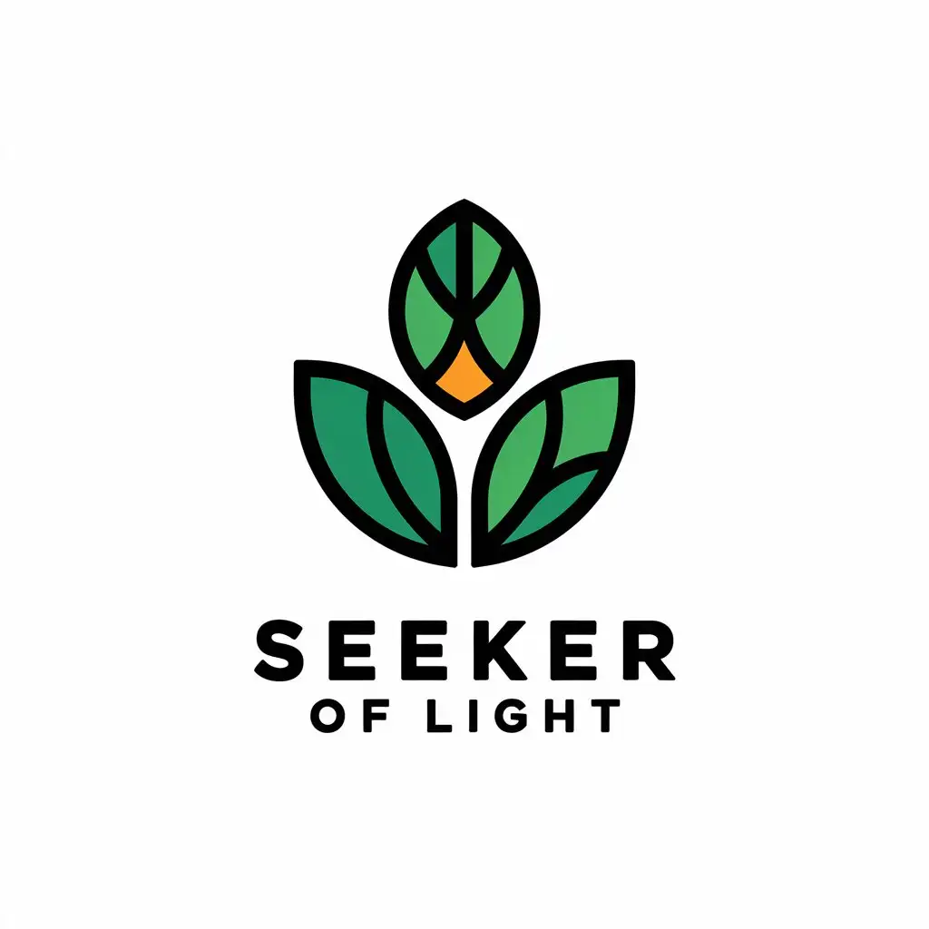 LOGO Design for Seeker of Light Leaf Symbol with Clean Modern Design for Tech Industry