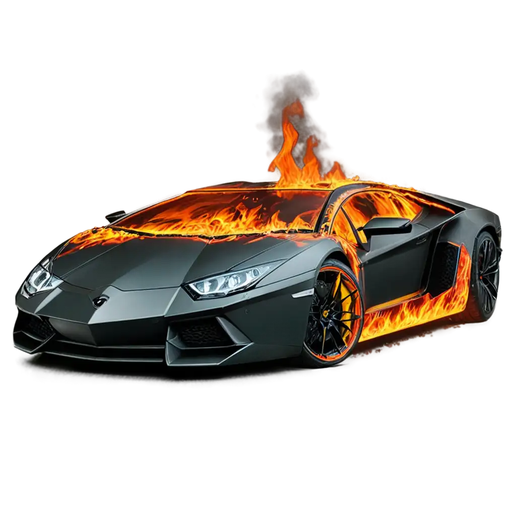 PNG-Image-Snoopy-Driving-a-Lamborghini-in-Flames-Creative-Concept-Explained