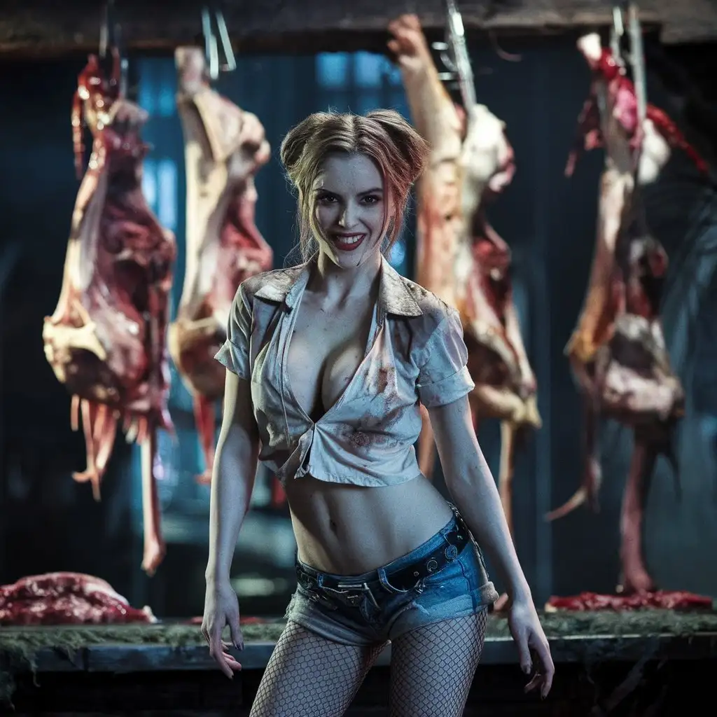 Dark-Fantasy-Abattoir-Scene-with-a-Mysterious-Woman-in-High-Heels