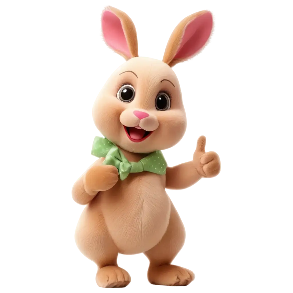 PNG-Image-of-a-Cheerful-Toy-Bunny-Giving-Thumbs-Up-Enhance-Your-Design-with-HighQuality-Clarity