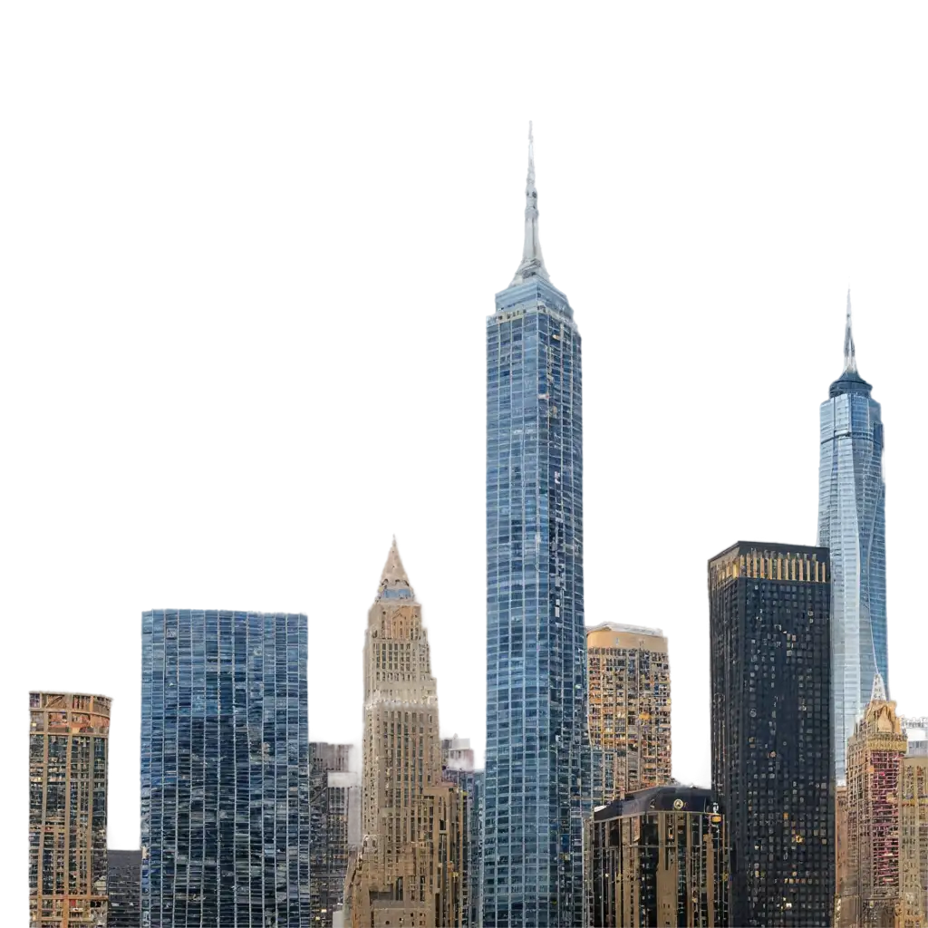 HighQuality-PNG-Image-of-Skyscrapers-in-America-for-Urban-Landscape-Visualization