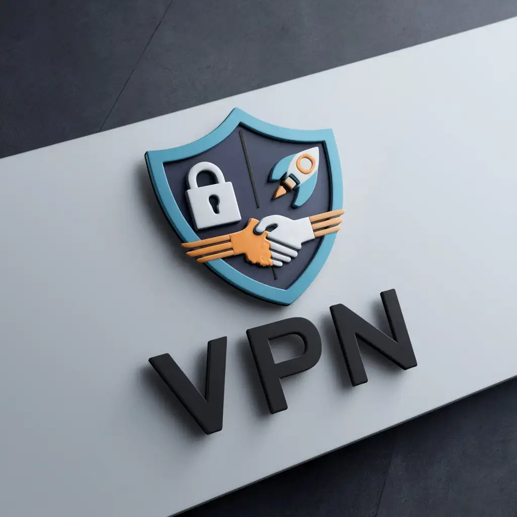 a logo design,with the text "VPN", main symbol:Security speed trust,Moderate,clear background