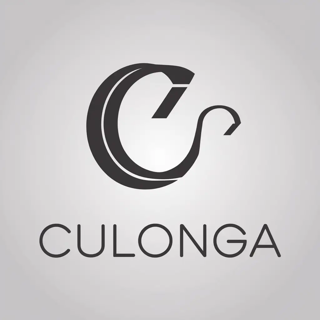 LOGO Design For Culonga Minimalistic Letters on Clear Background