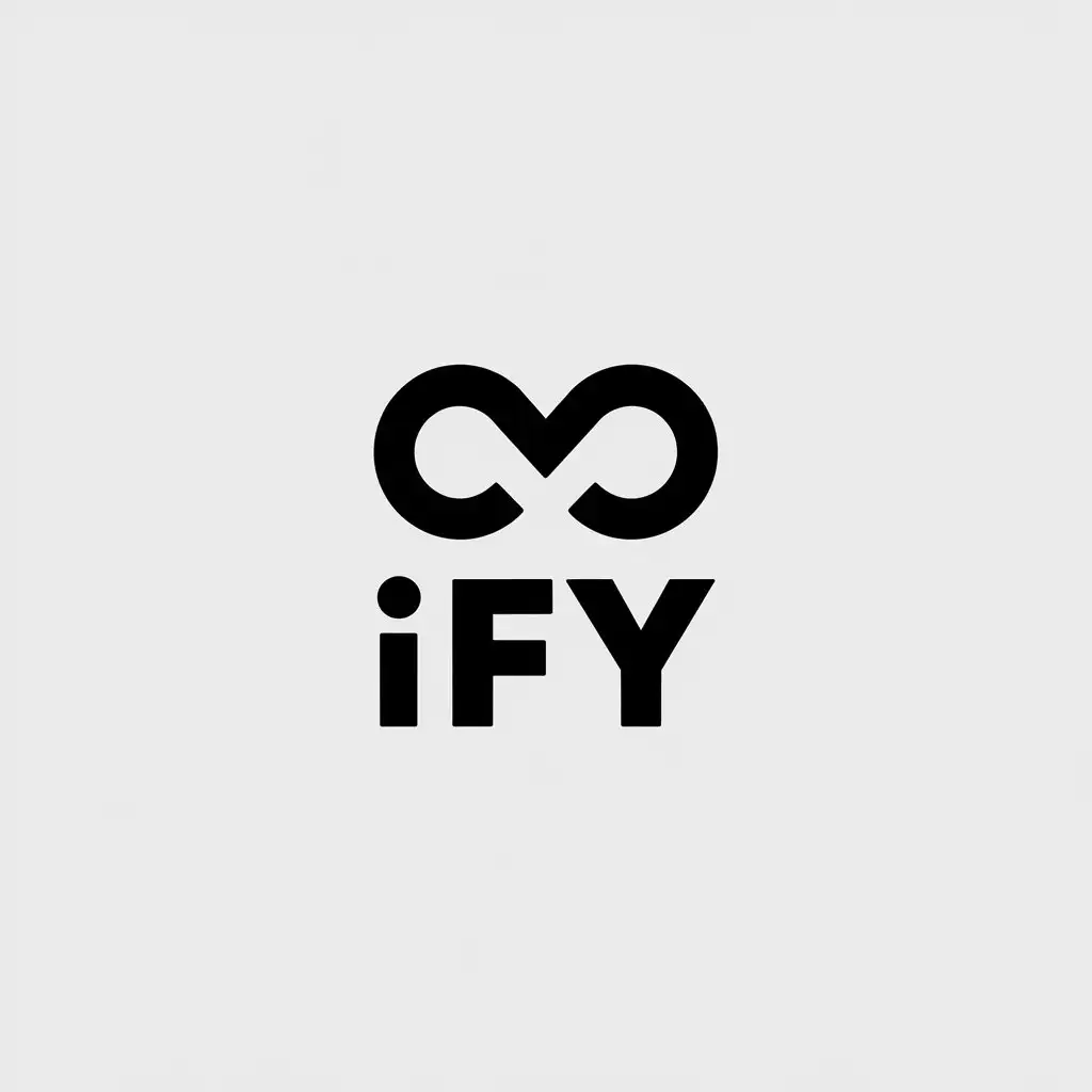 LOGO Design for Ify Minimalistic Infinity Symbol Under Y for Education Industry