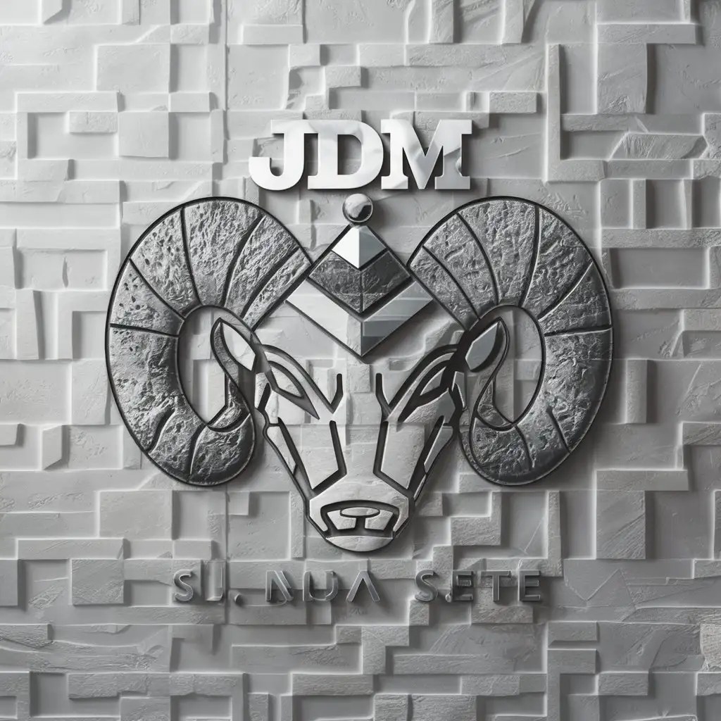 LOGO Design For JDM Striking Cinematic Photo with Ram Symbol