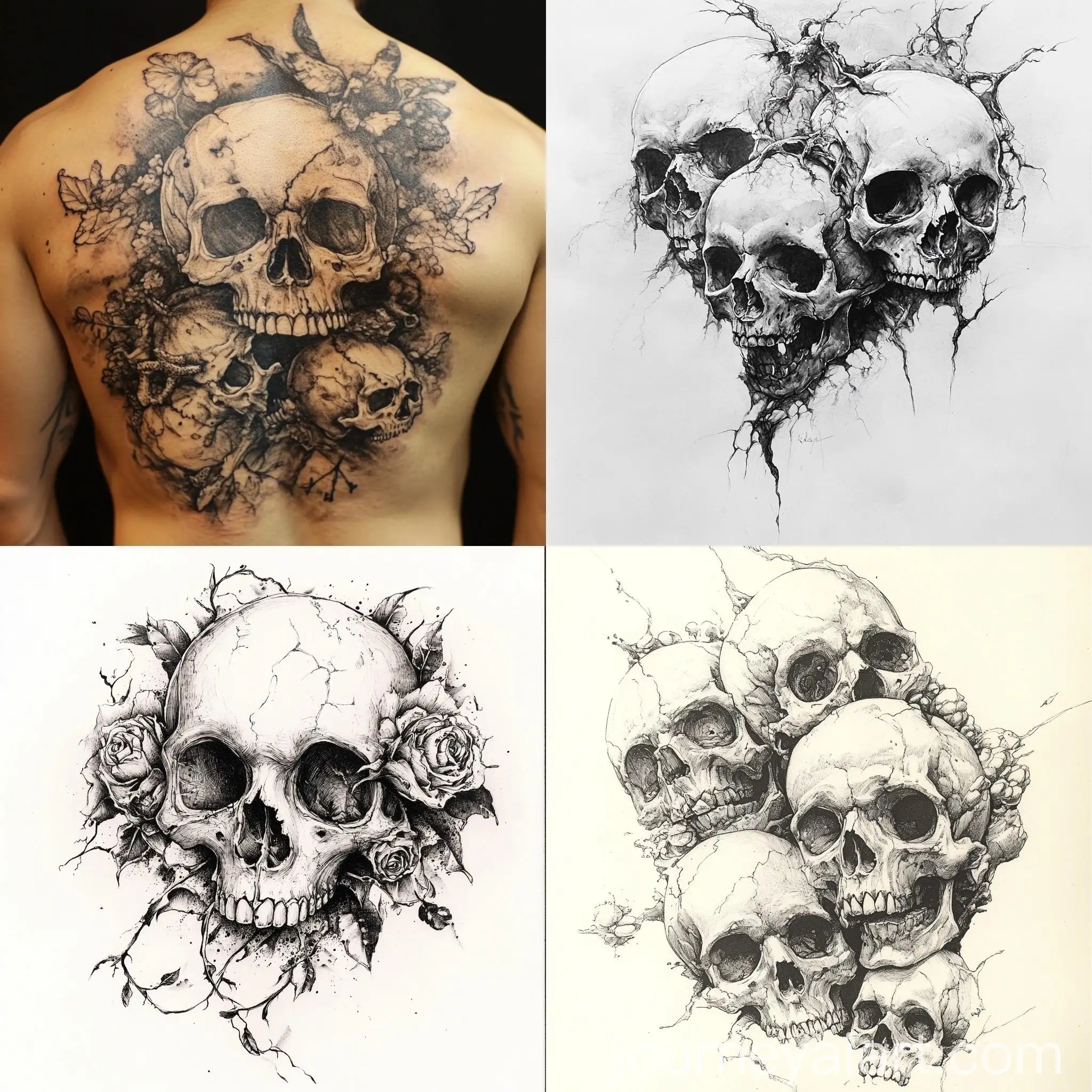 Tattoo-Designs-Rock-and-Skulls-Theme