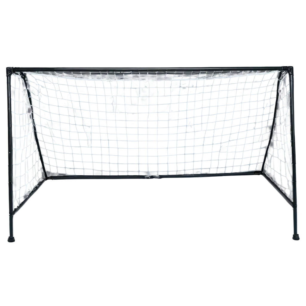 16:9 soccer goal front view with net