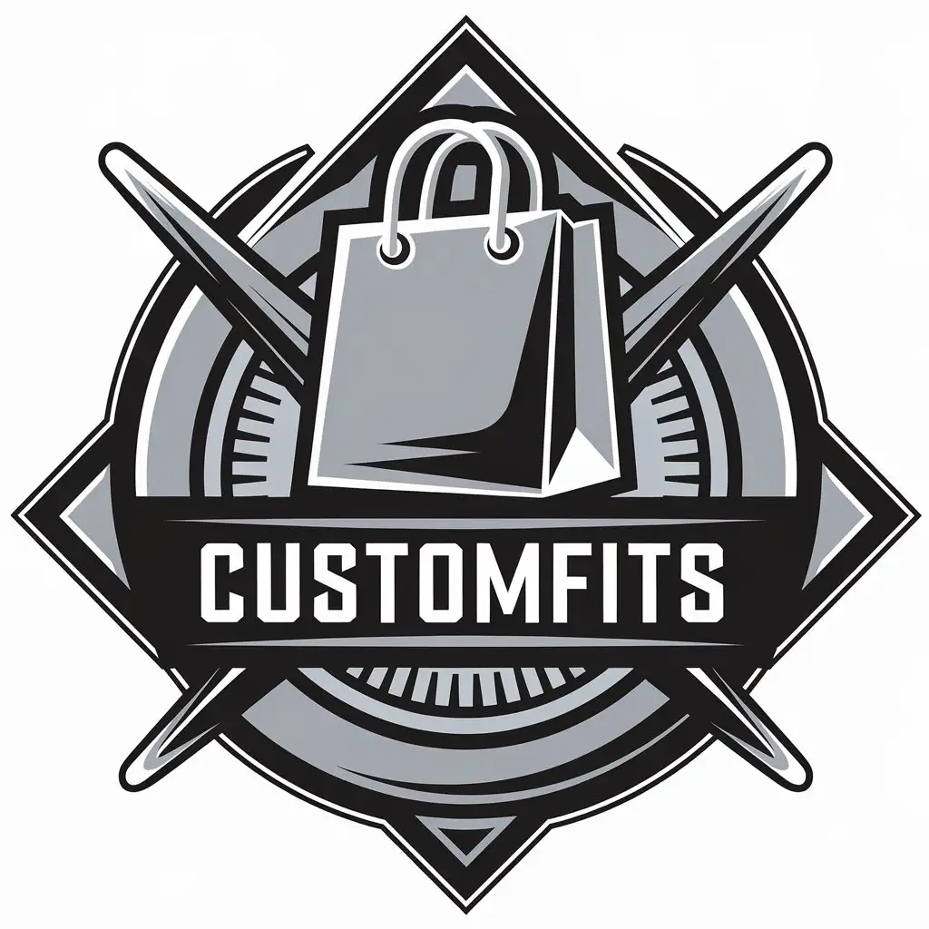 LOGO Design for CustomFits Vector Shop Theme for Retail Industry