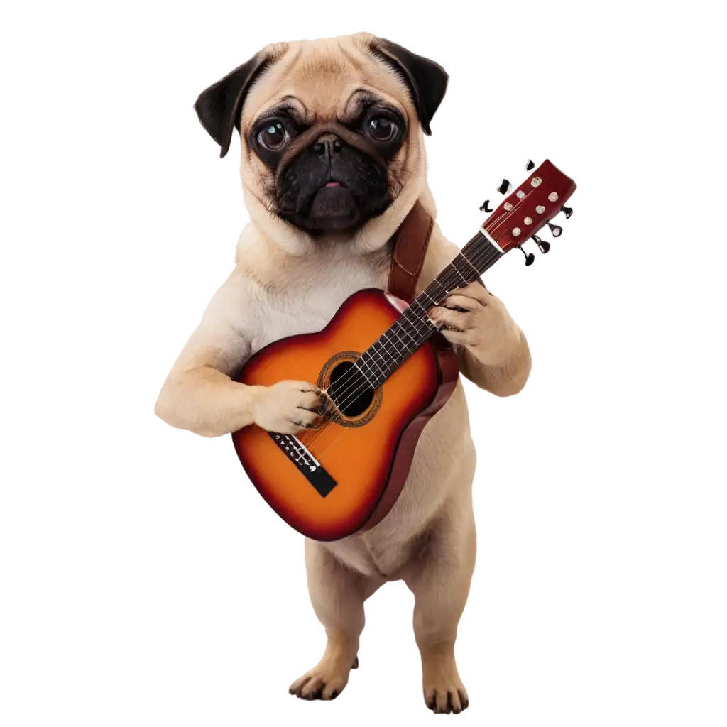 Adorable-Pug-with-Guitar-PNG-Image-A-Playful-Musical-Companion